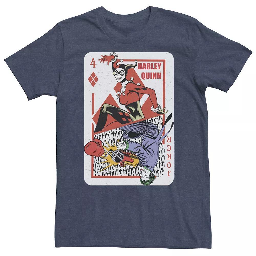 Big & Tall DC Comics Batman Harley Quinn And The Joker Playing Card Tee, Men's,  Product Image