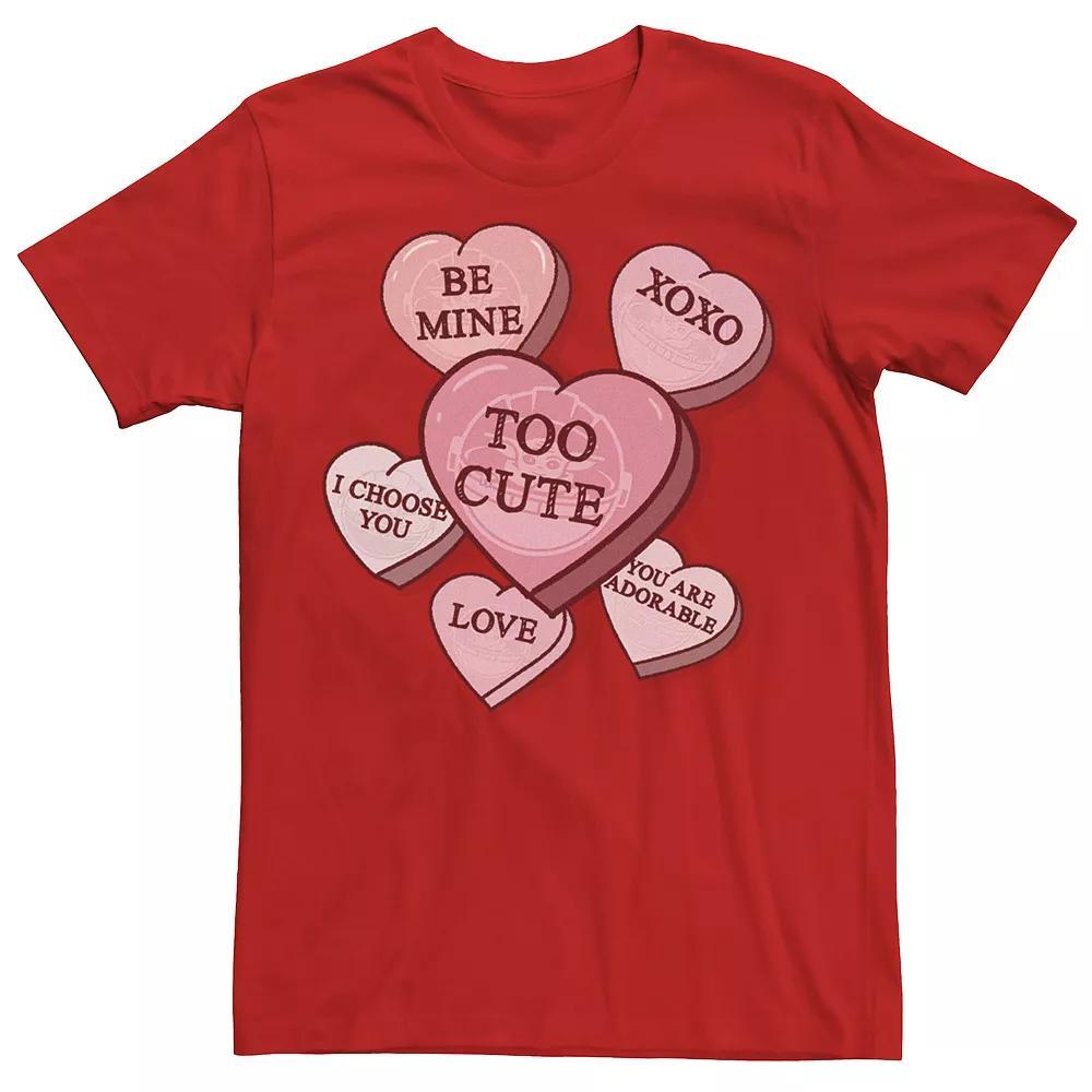 Men's Star Wars The Mandalorian The Child Valentine's Candy Hearts Tee,  Product Image