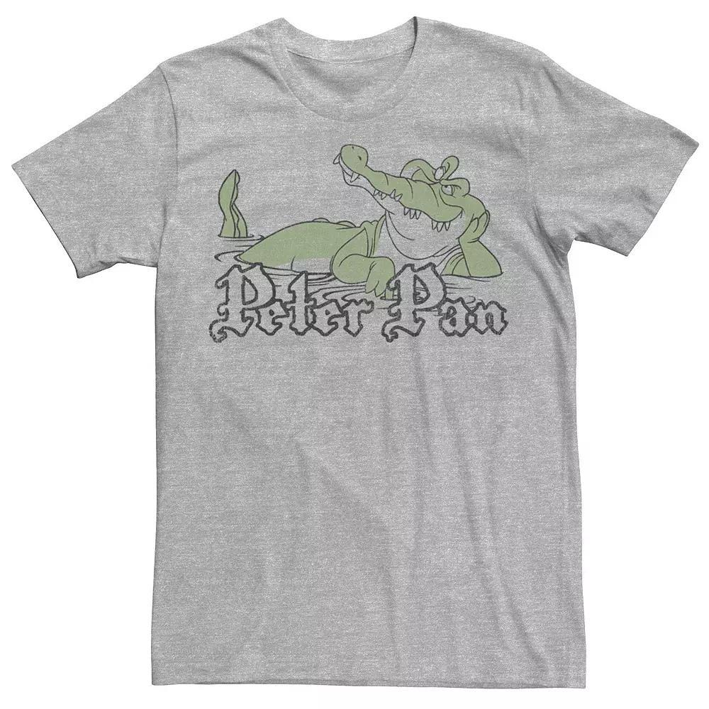 Disney's Peter Pan Tick-Tock The Crocodile Men's Tee, Size: Medium, Athletic Grey Product Image