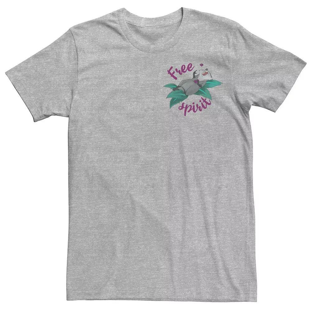 Disney's Pocahontas Meeko Men's Free Spirit Pocket Tee, Size: Medium, Athletic Grey Product Image