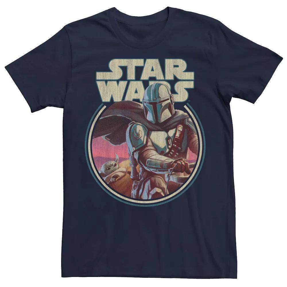 Men's Star Wars The Mandalorioan Grogu & Mando Team Circle Logo Tee,  Product Image