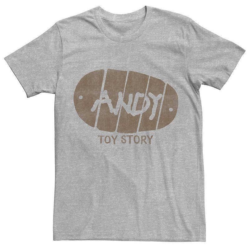 Disney / Pixars Toy Story Mens Andy Boot Stamp Logo Tee Athletic Grey Product Image