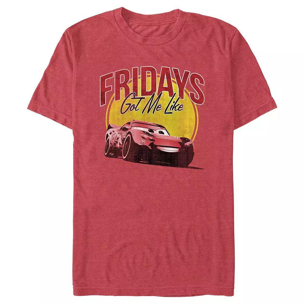 Disney / Pixar's Cars Lightning McQueen Fridays Got Me Like Men's Graphic Tee,  Product Image