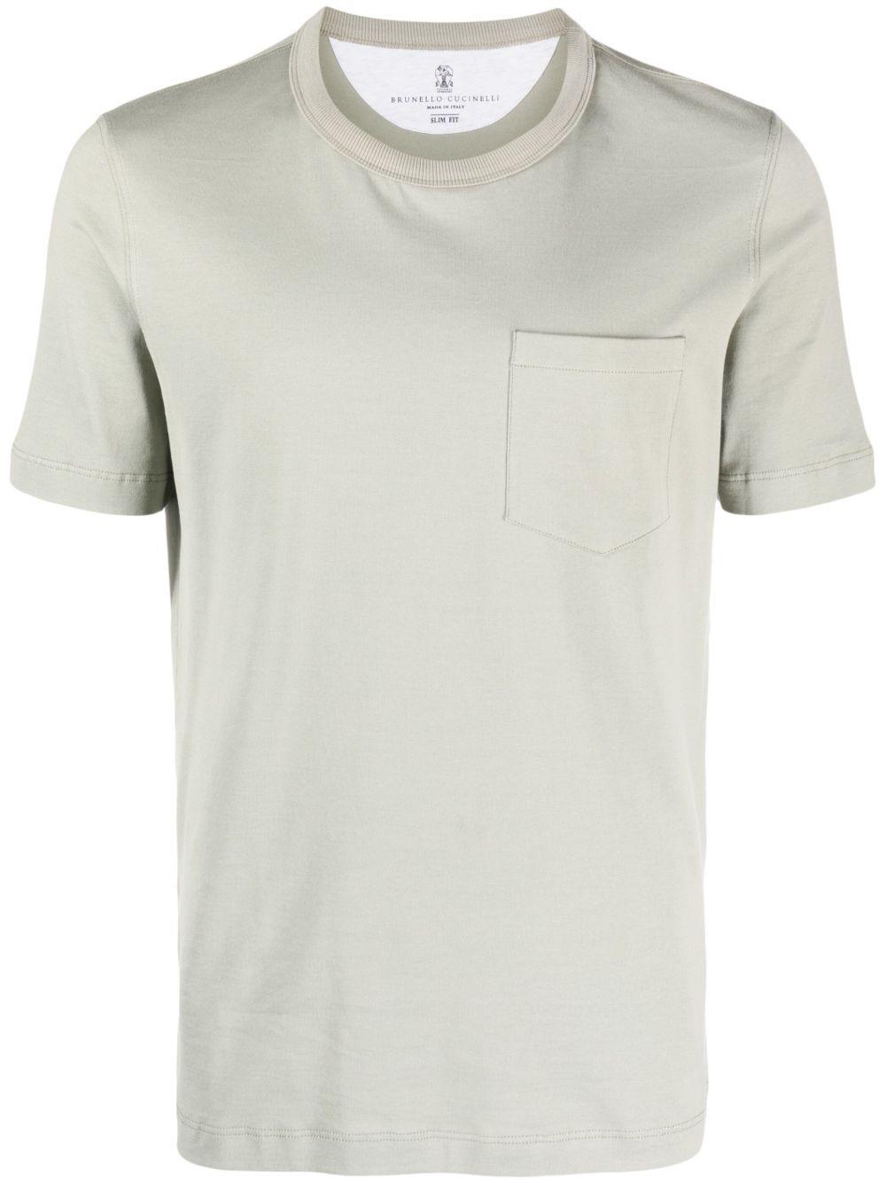 chest-pocket cotton T-shirt Product Image