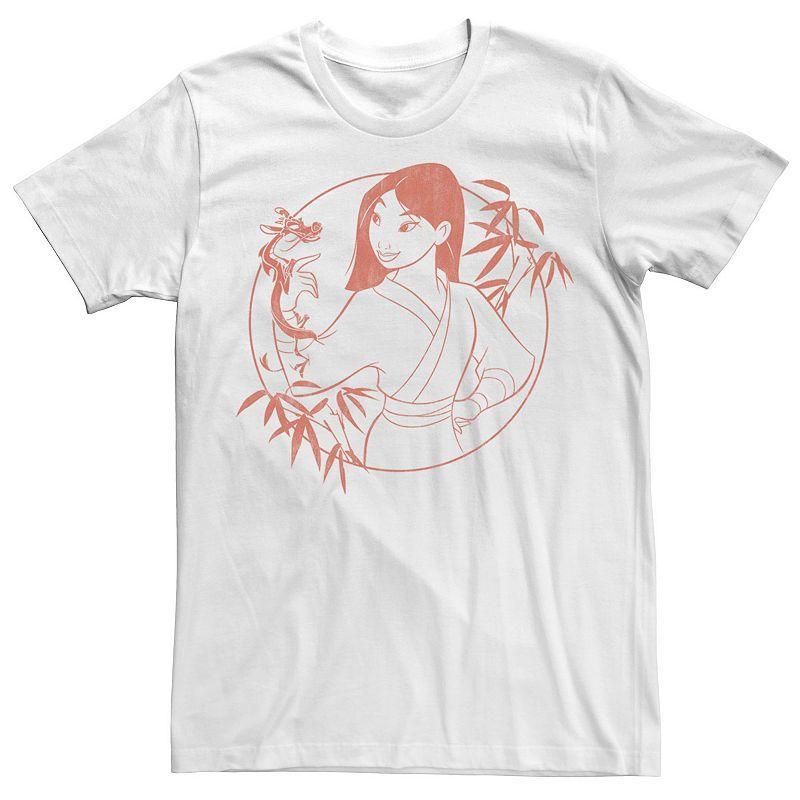 Disneys Mulan & Mushu Mens Bamboo Portrait Outline Tee Product Image