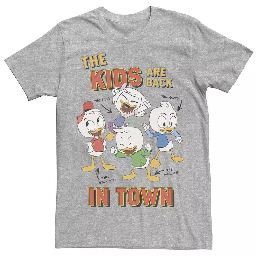 Disney's DuckTales The Kids Are Back In Town Men's Tee, Size: Large, Athletic Grey Product Image