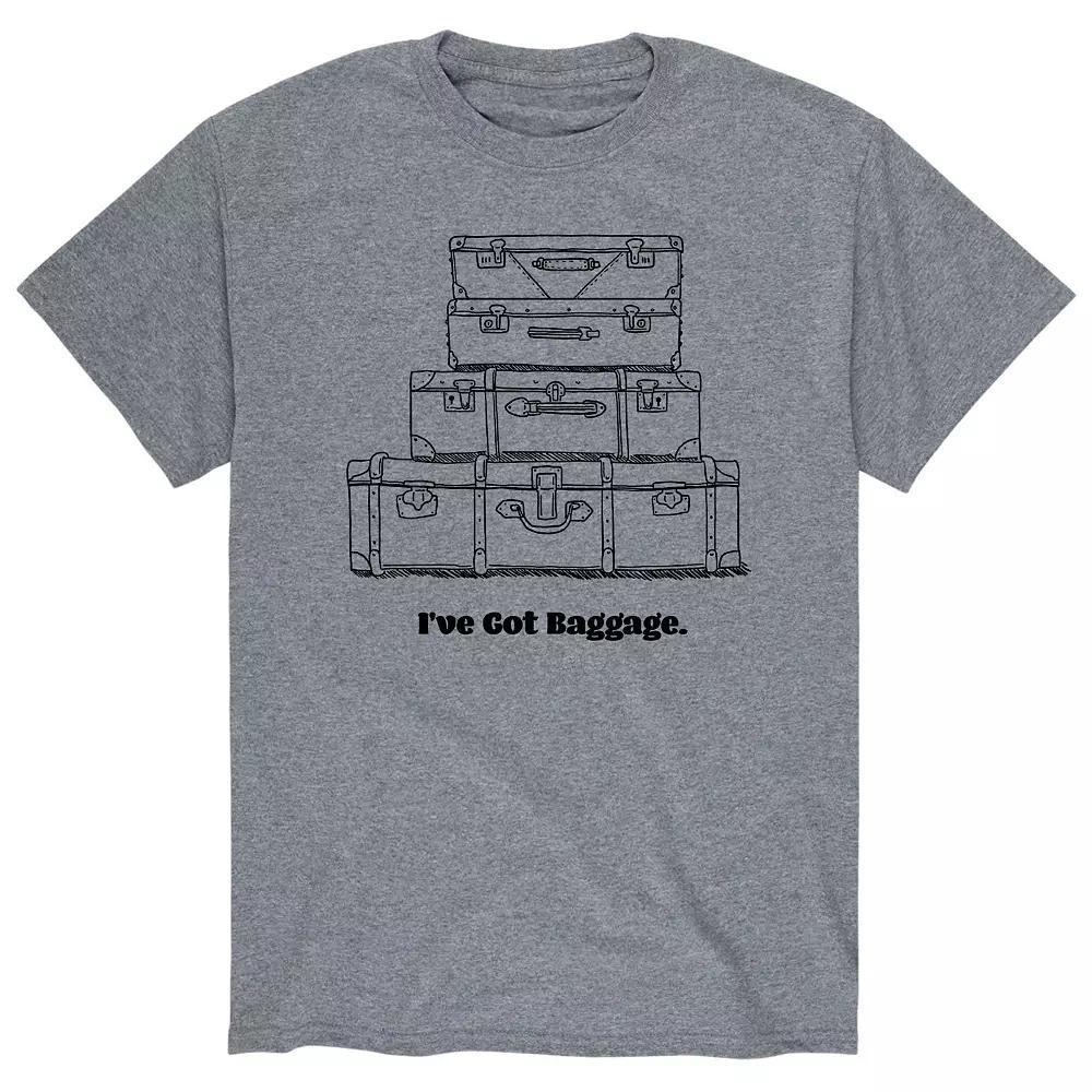 Men's I've Got Baggage Graphic Tee, Size: Large, Gray Product Image