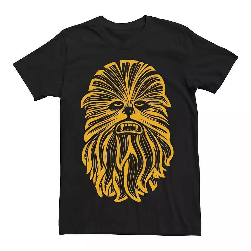 Men's Star Wars Chewbacca Golden Portrait Graphic Tee, Size: Large, Black Product Image