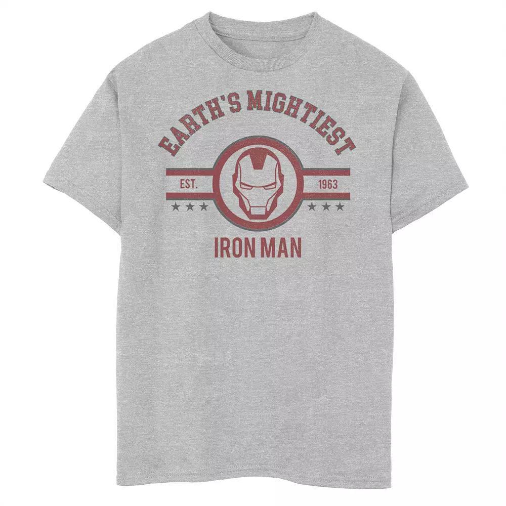 Boys 8-20 Marvel Avengers Earth's Mightiest Iron Man Logo Graphic Tee, Boy's, Size: XS, Athletic Grey Product Image