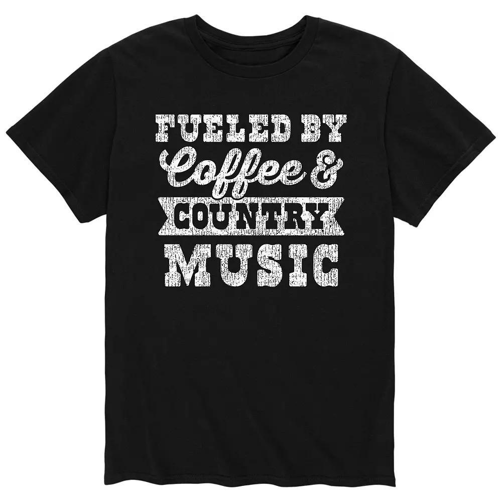Men's Fueled By Coffee Country Music Tee,  Product Image