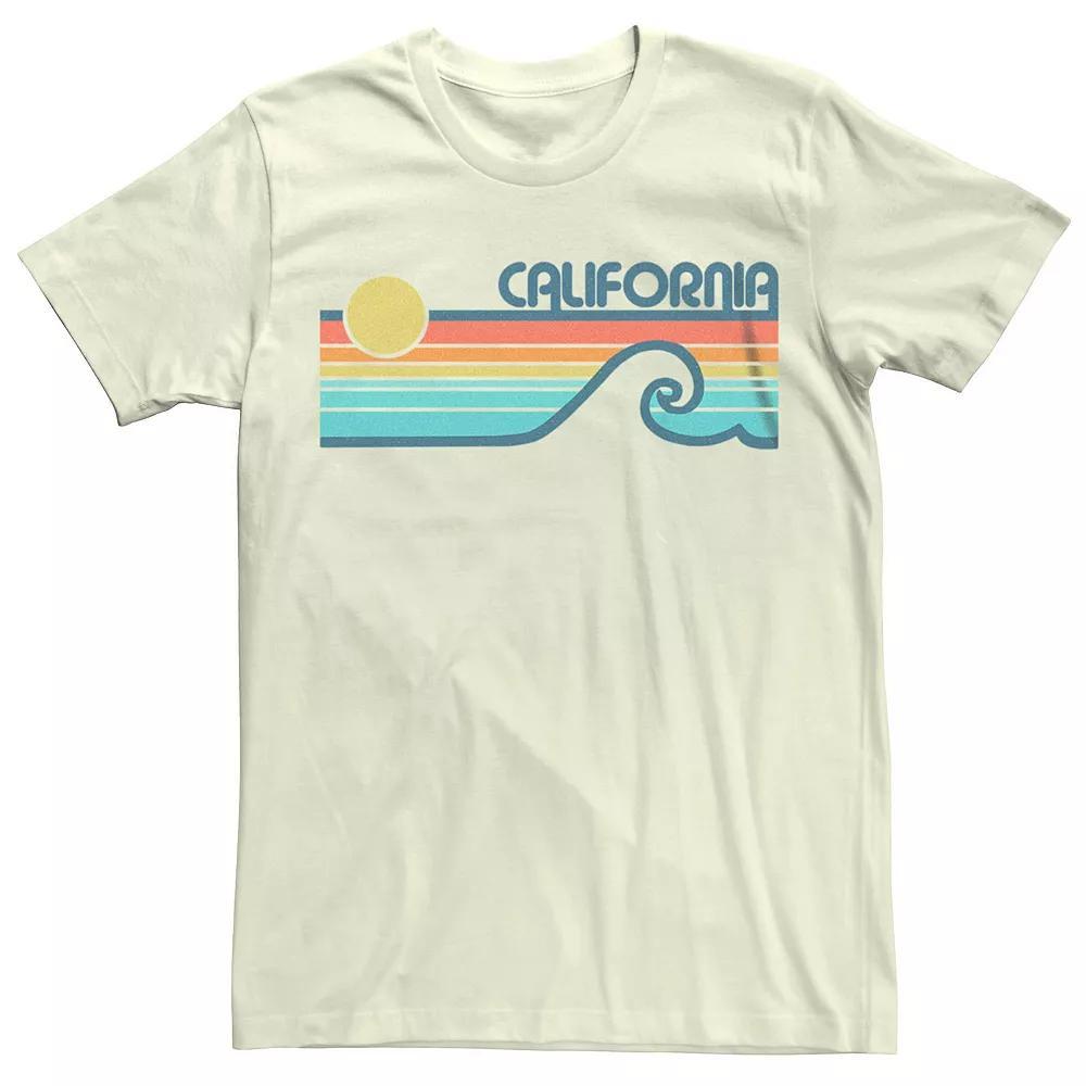 Men's California Retro Sunset Wave Graphic Tee,  Product Image