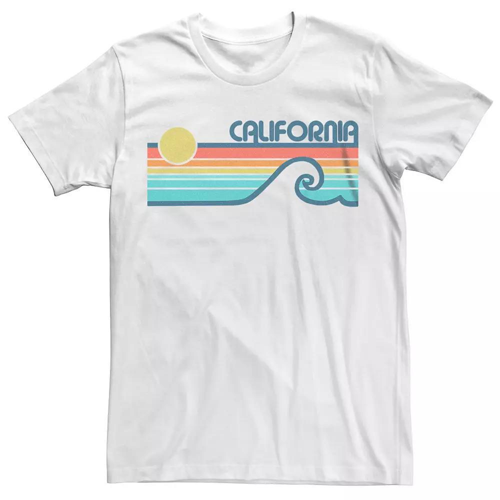 Men's California Retro Sunset Wave Graphic Tee,  Product Image