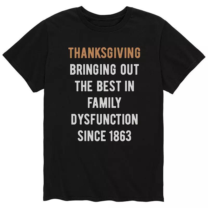 Big & Tall Family Dysfunction Tee, Men's, Size: 4XL Tall, Black Product Image