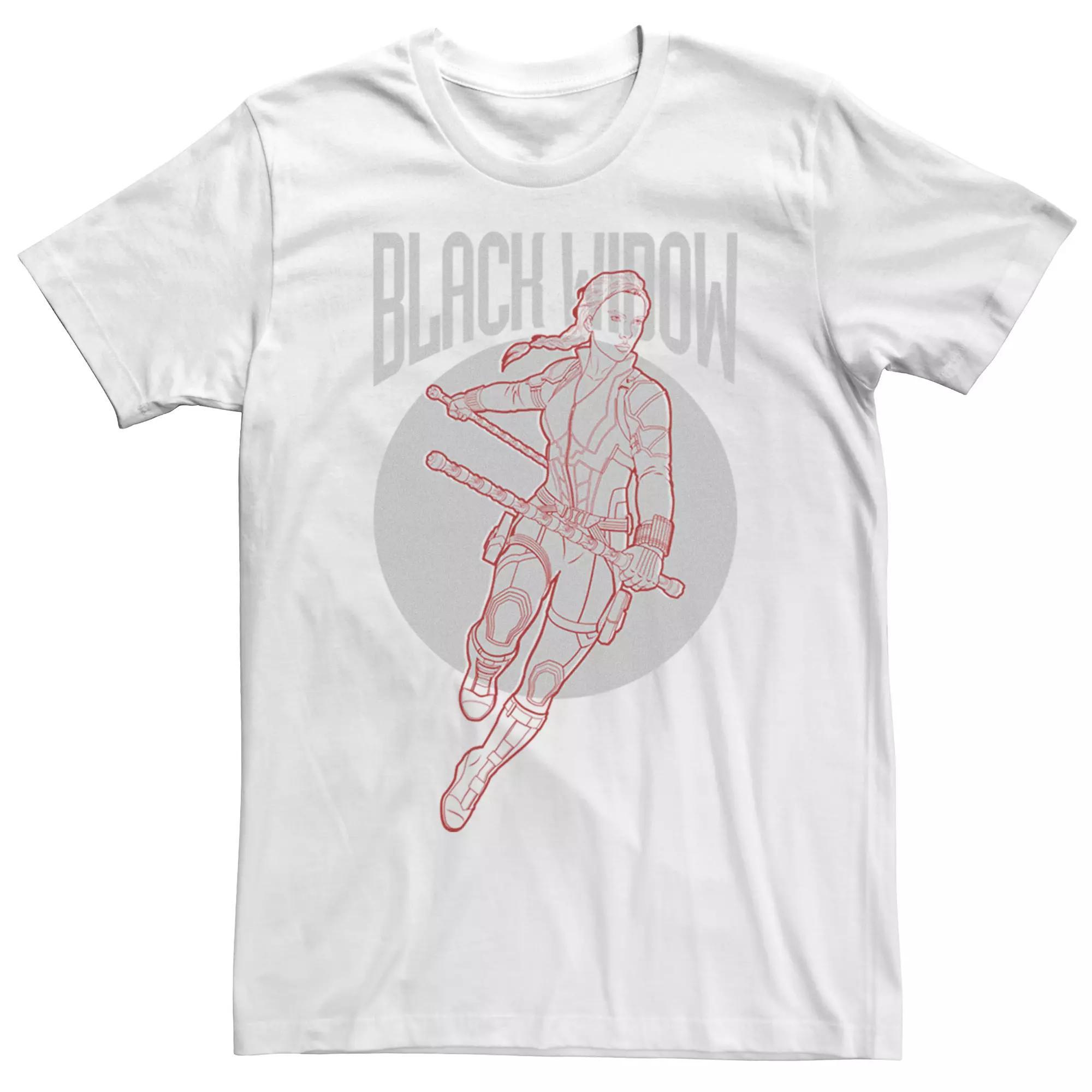 Men's Marvel Avengers Black Widow Simplicity Tee, Size: Medium, White Product Image
