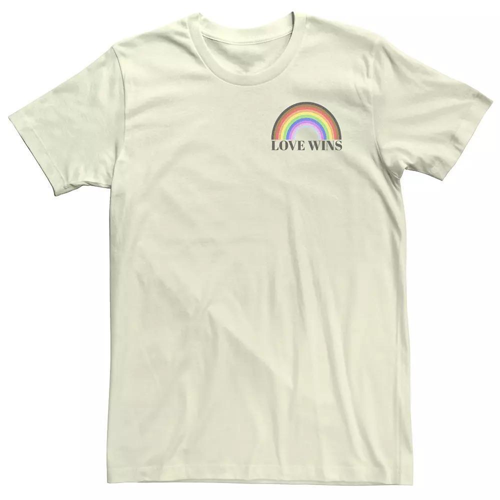 Big & Tall Love Wins Rainbow Left Chest Logo Tee, Men's, Size: 3XL, White Product Image