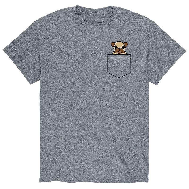 Men's Pocket Dog Pug Tee,  Product Image
