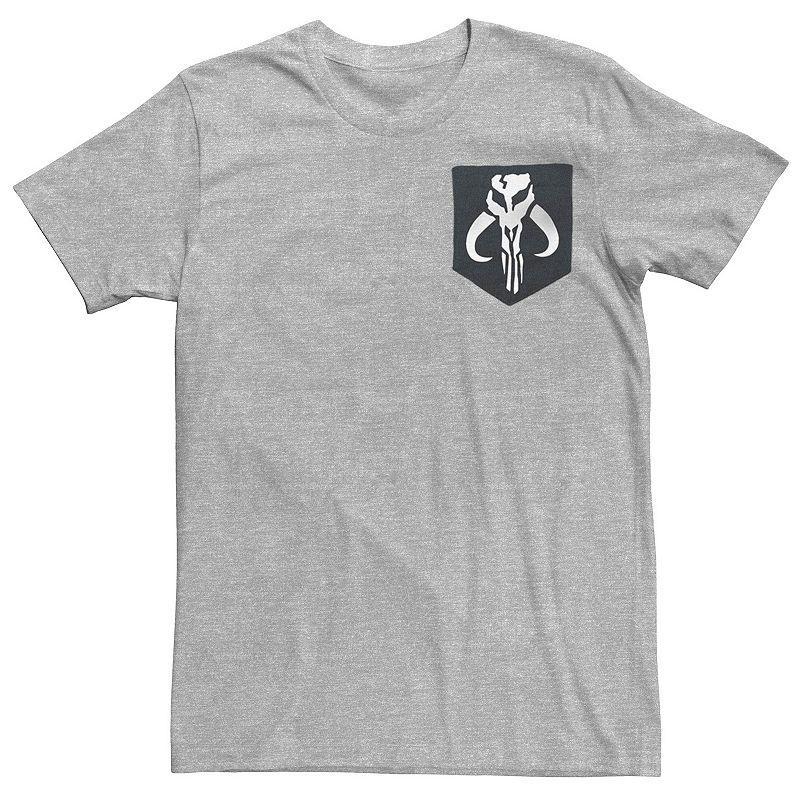 Mens Star Wars Mandalorian Graphic Tee Athletic Grey Product Image