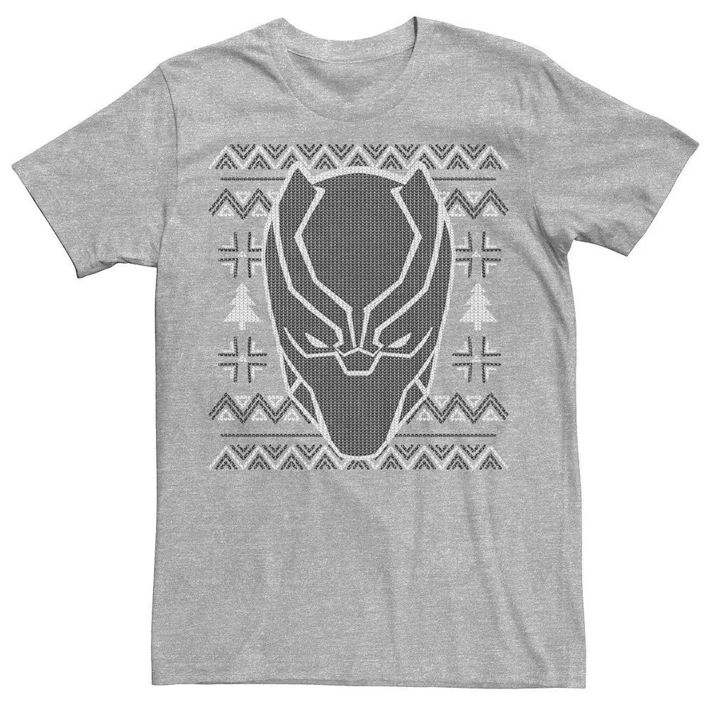 Men's Marvel Black Panther Mask Ugly Christmas Tee,  Product Image