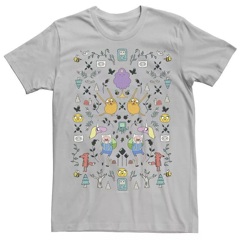 Mens Adventure Time Character Icon Collage Tee Product Image