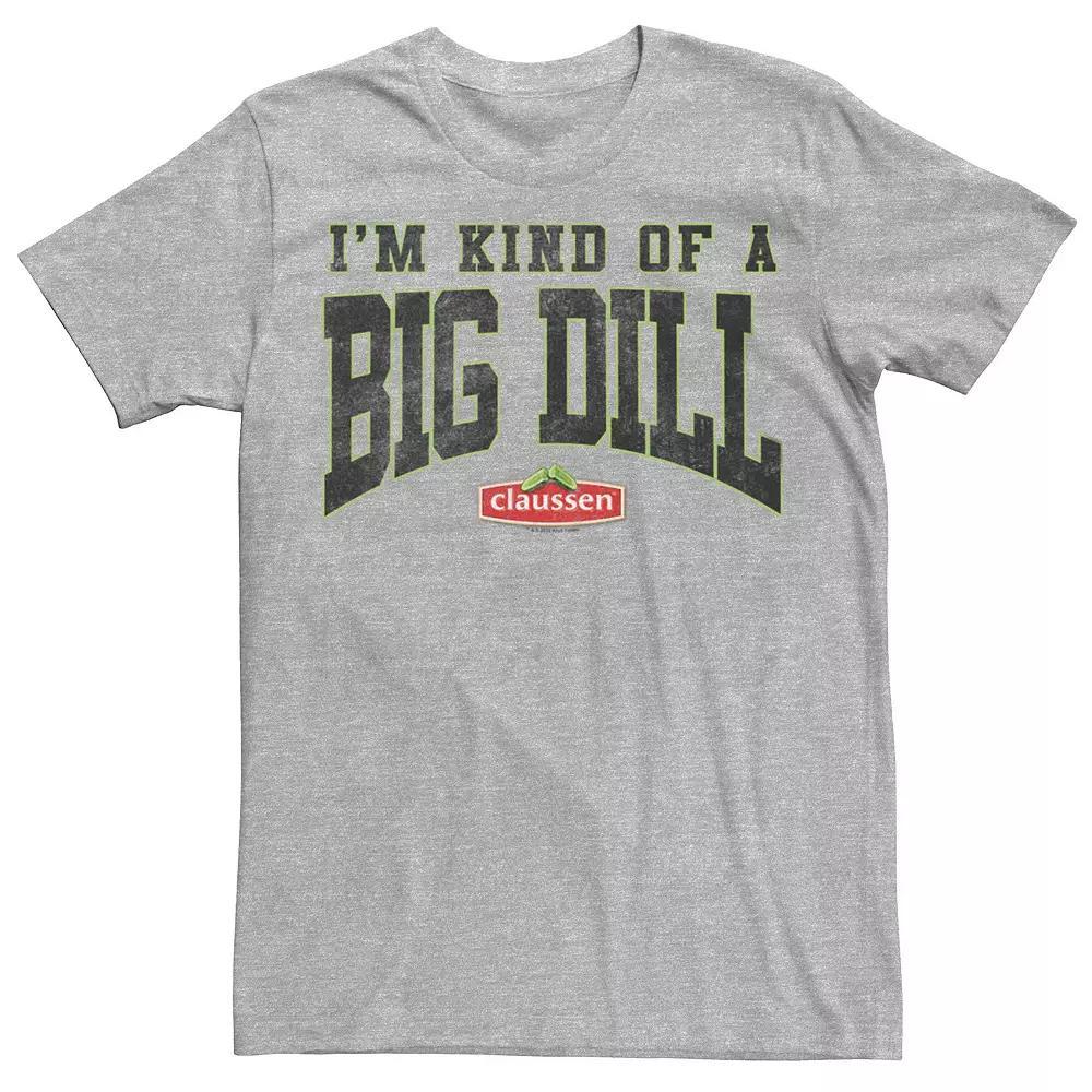 Men's Claussen I'm Kind of a Big Dill Distressed Graphic Tee, Size: Small, Athletic Grey Product Image