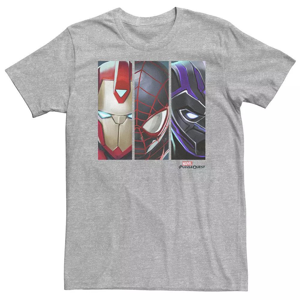 Big & Tall Marvel Puzzle Quest Close-Up Heroes Trio Tee, Men's,  Product Image