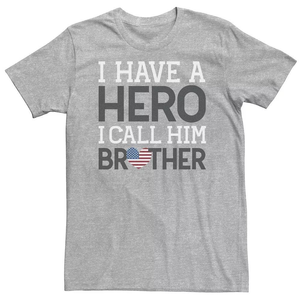 Big & Tall I Have A Hero I Call Him Brother Word Stack Tee, Men's,  Product Image