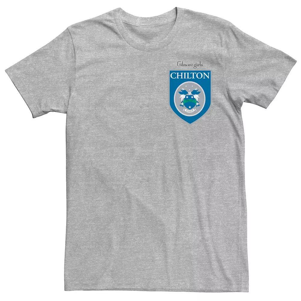 Men's Gilmore Girls Chilton Academy Left Chest Badge Tee, Size: Large, Athletic Grey Product Image