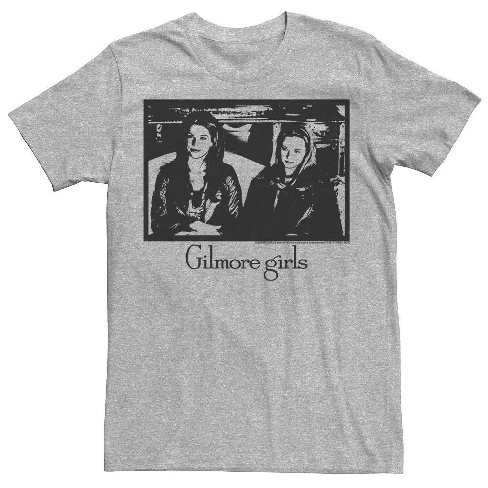 Men's Gilmore Girls Rory & Lorelai Portrait Tee, Size: Large, Athletic Grey Product Image