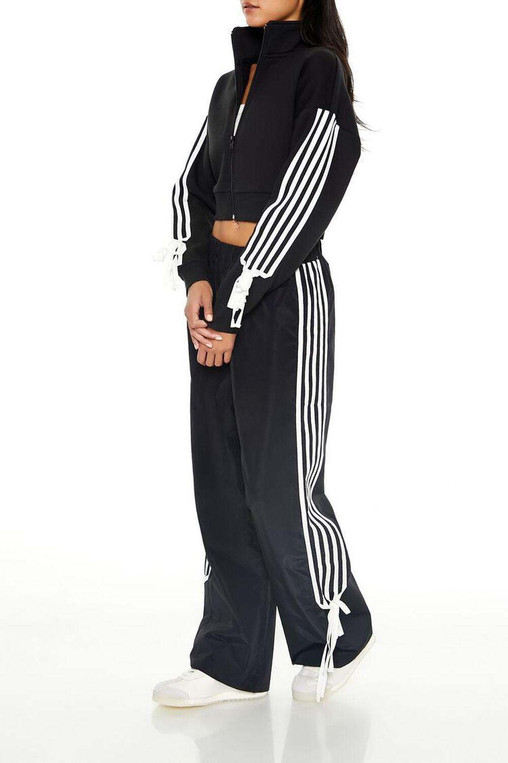 Mid-Rise Striped Bow Sweatpants | Forever 21 Product Image