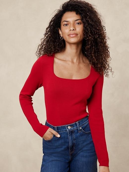 Square-Neck Sweater Product Image