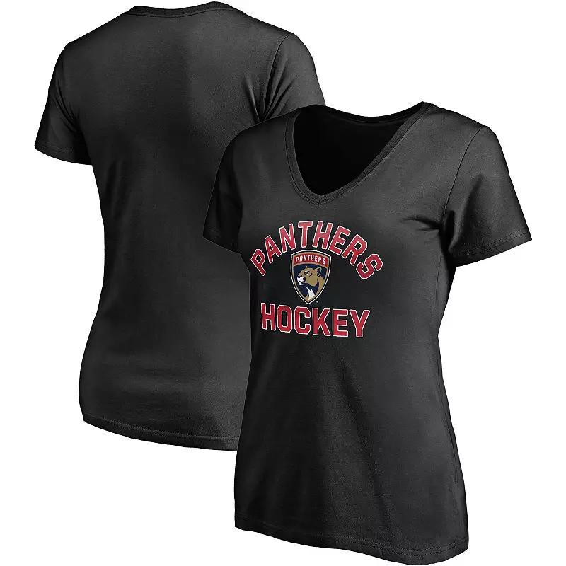 Womens Fanatics Branded Black Florida Panthers Overtime V-Neck T-Shirt Product Image