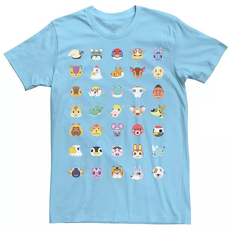 Mens Animal Crossing New Horizons Group Shot Character Faces Tee Product Image