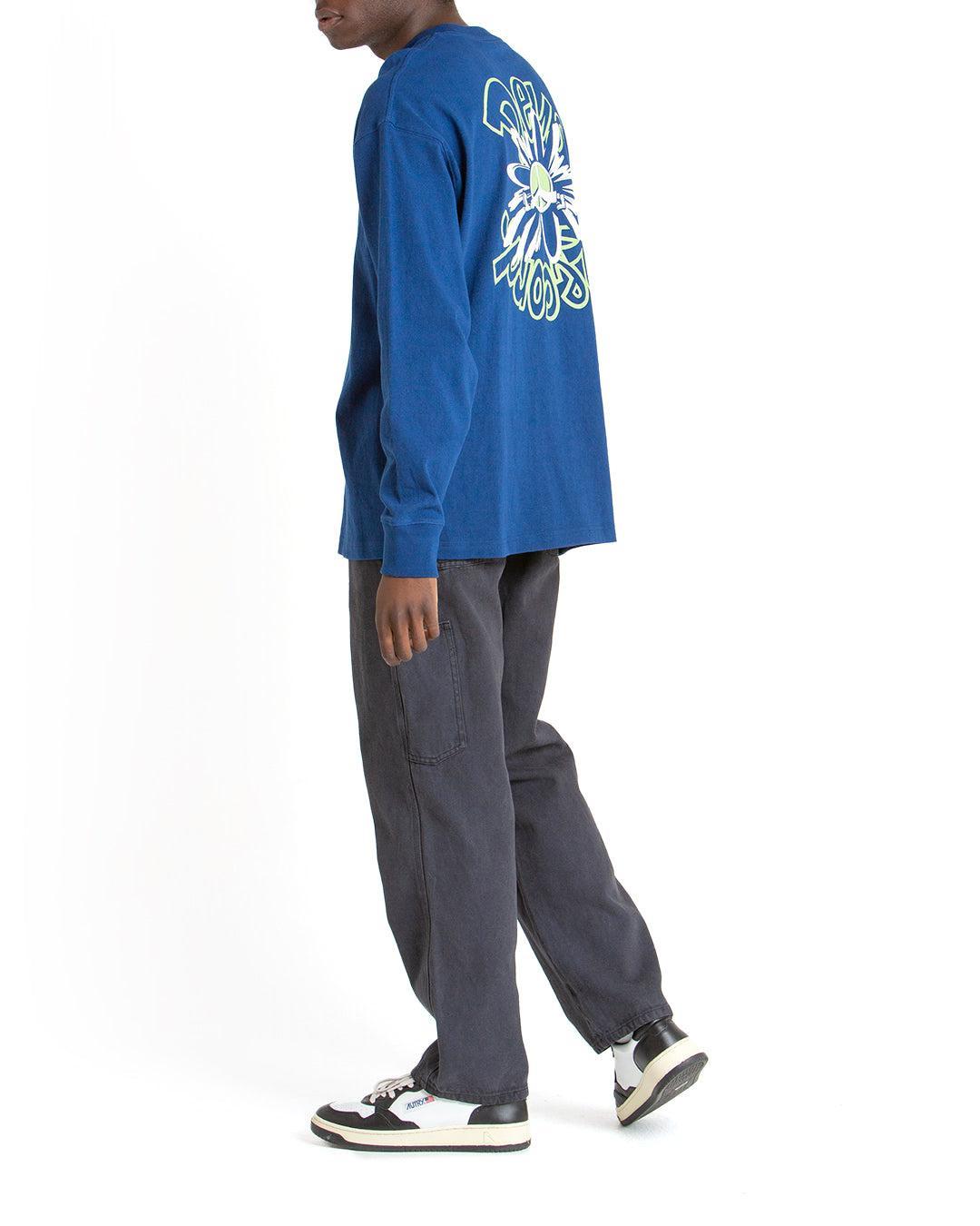Piece Of Scrap Long Sleeve Tee - Blue Product Image