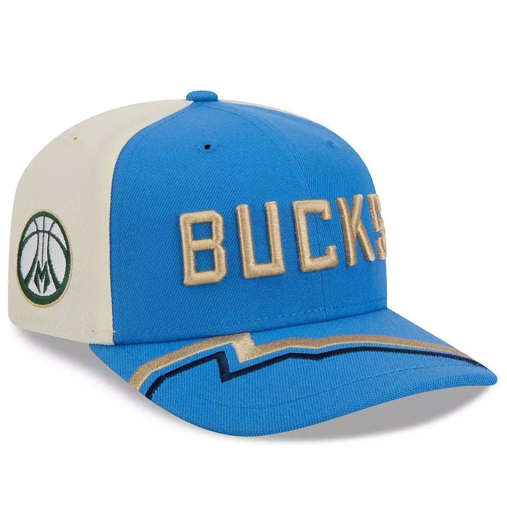 Men's New Era  Blue Milwaukee Bucks 2024/25 City Edition 9SEVENTY Stretch-Snap Hat Product Image