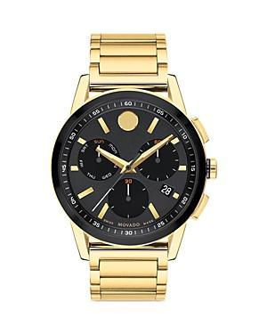 Movado Mens Museum Sport Chronograph Gold Stainless Steel Bracelet Watch Product Image