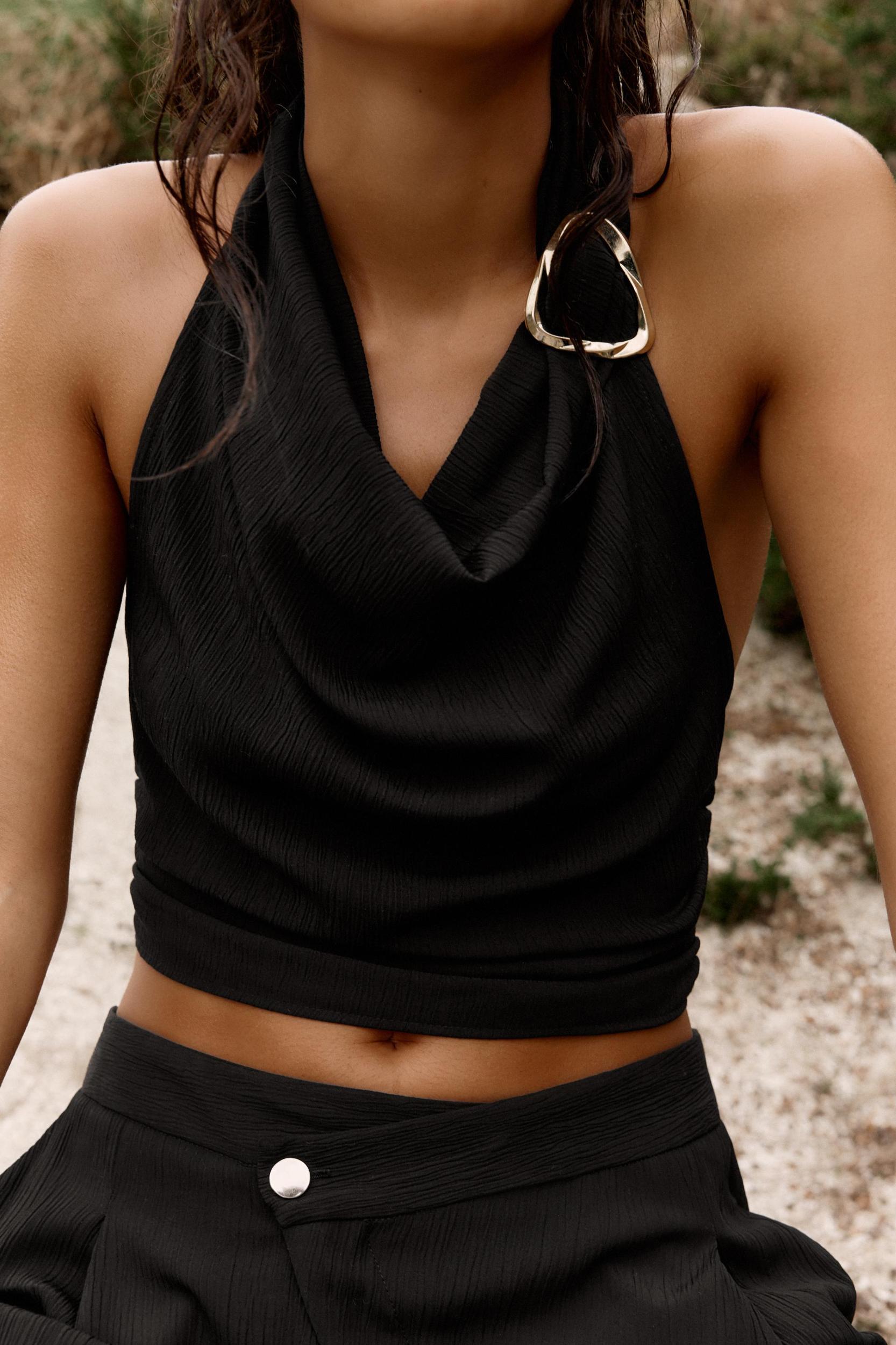 HALTER TOP WITH HARDWARE Product Image