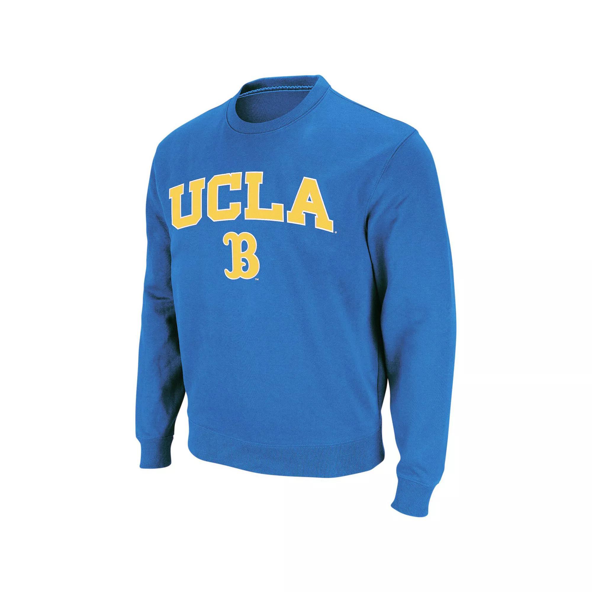 Men's Colosseum Cardinal Arkansas Razorbacks Arch & Logo Crew Neck Sweatshirt,  Product Image