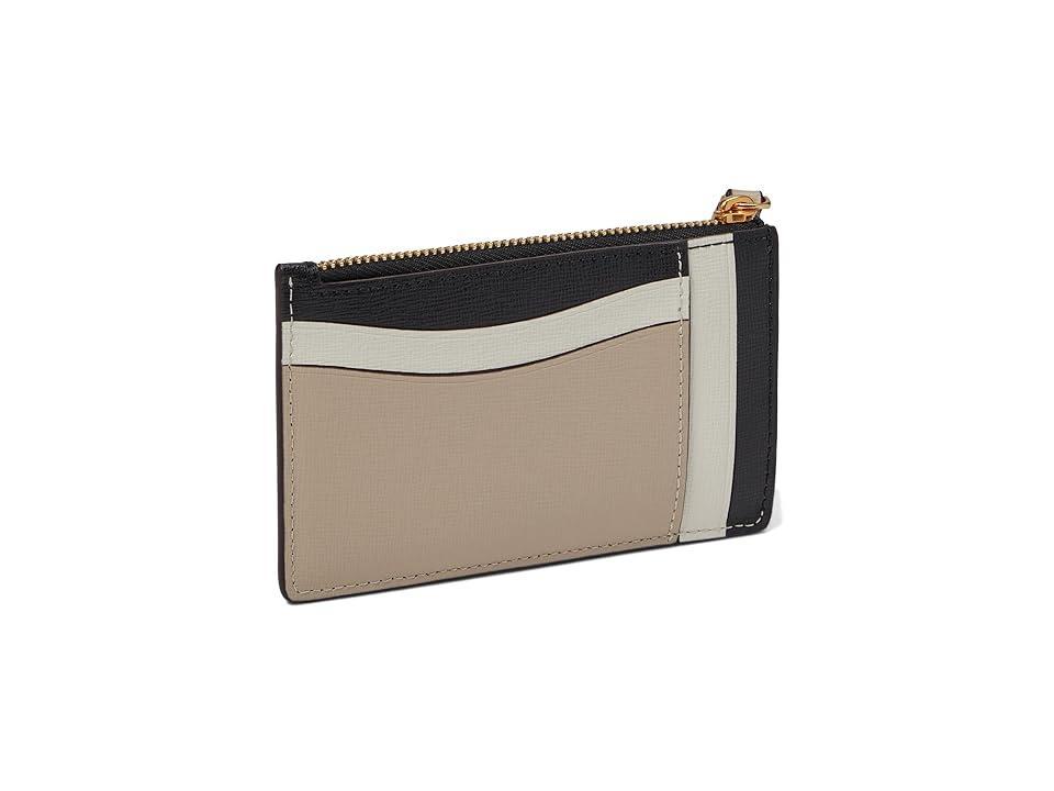 Womens Morgan Colorblocked Saffiano Leather Coin Card Case Wristlet Product Image