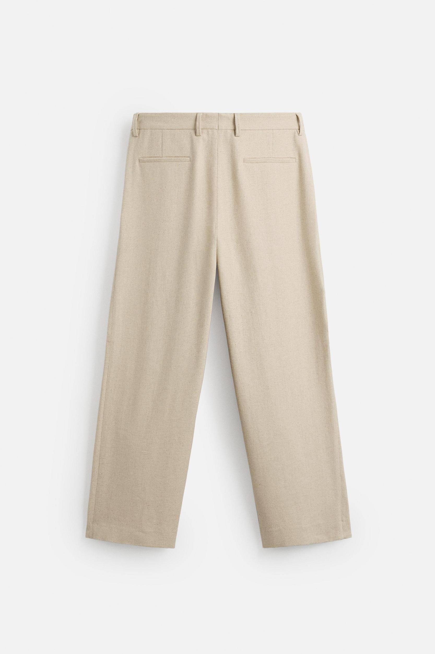 LINEN - COTTON PLEATED PANTS Product Image