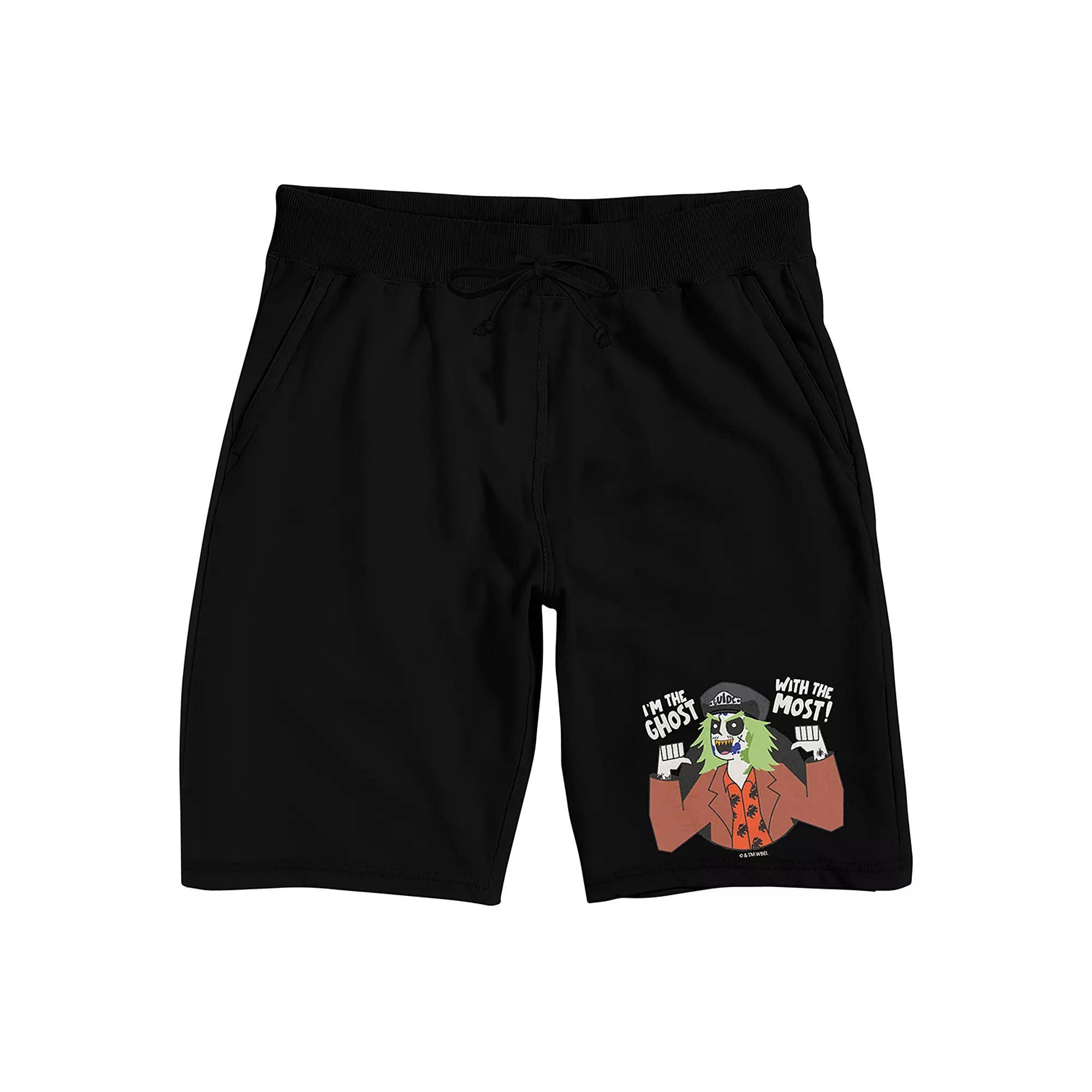 Men's Beetlejuice "I'm the Ghost with the Most" Pajama Shorts,  Product Image