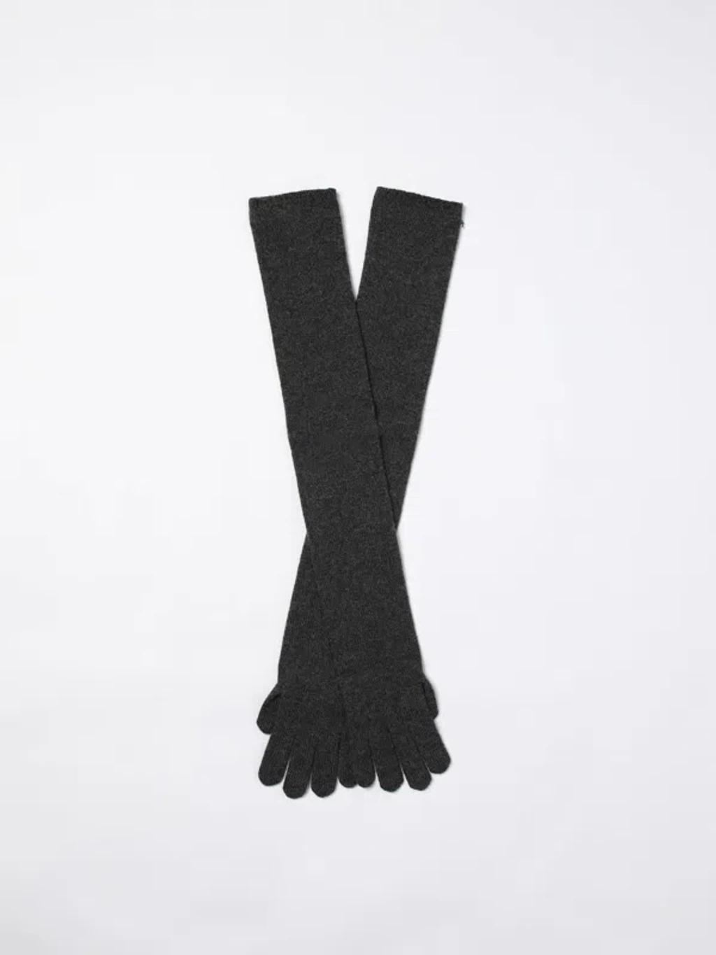 MAX MARA Gloves Woman Grey Women In Gray Product Image