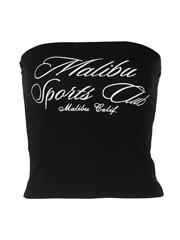 Letter Print Bandeau Top Product Image