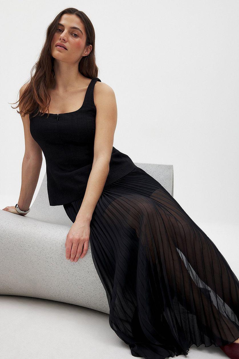 Midi Skirt With Pleats Product Image