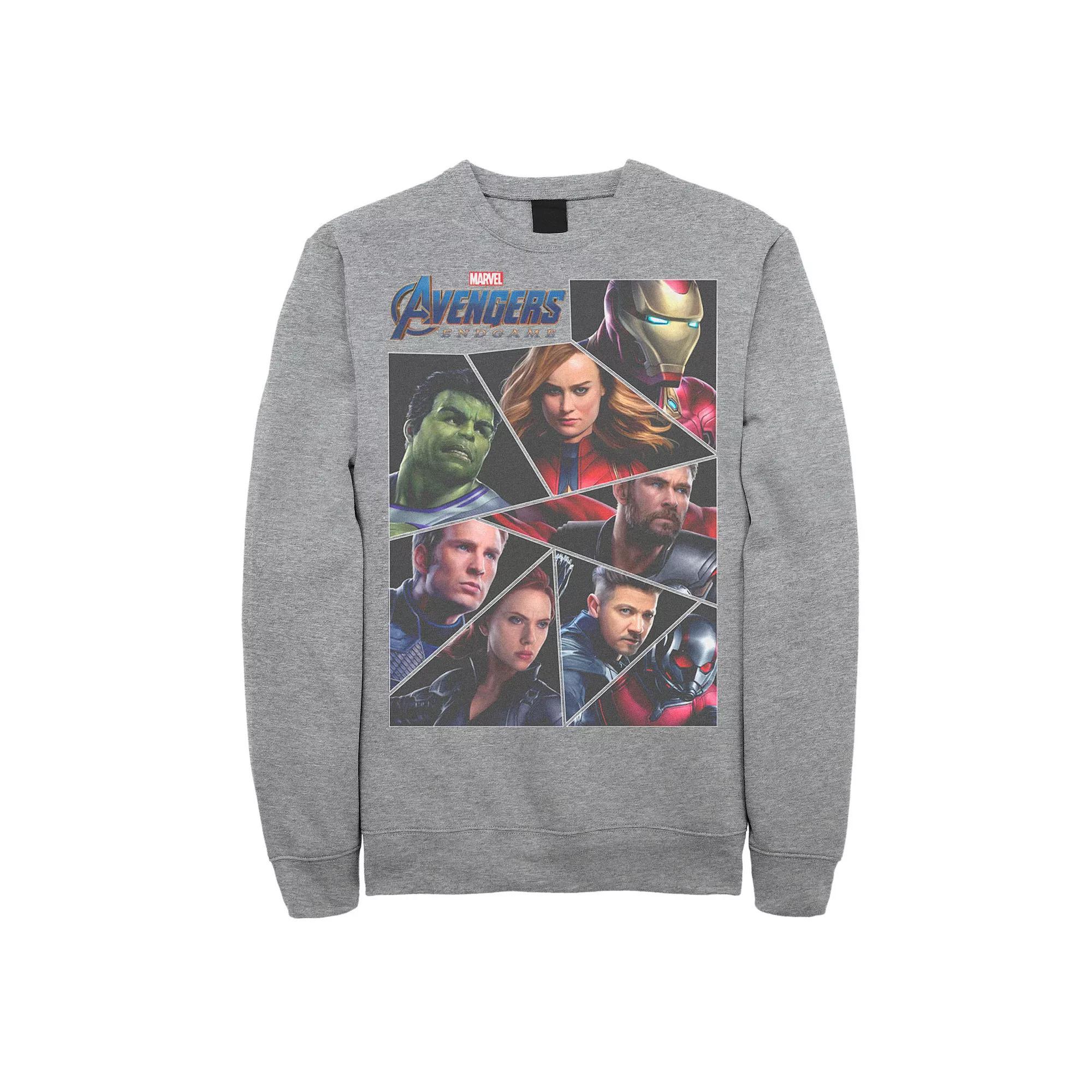 Men's Marvel Avengers Endgame Broken Character Panels Tee, Size: XL, Athletic Grey Product Image