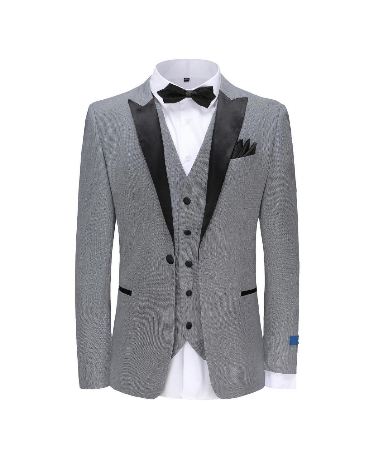 Gino Vitale Mens 3 Piece Birdseye Peak Lapel Tuxedo Set Product Image