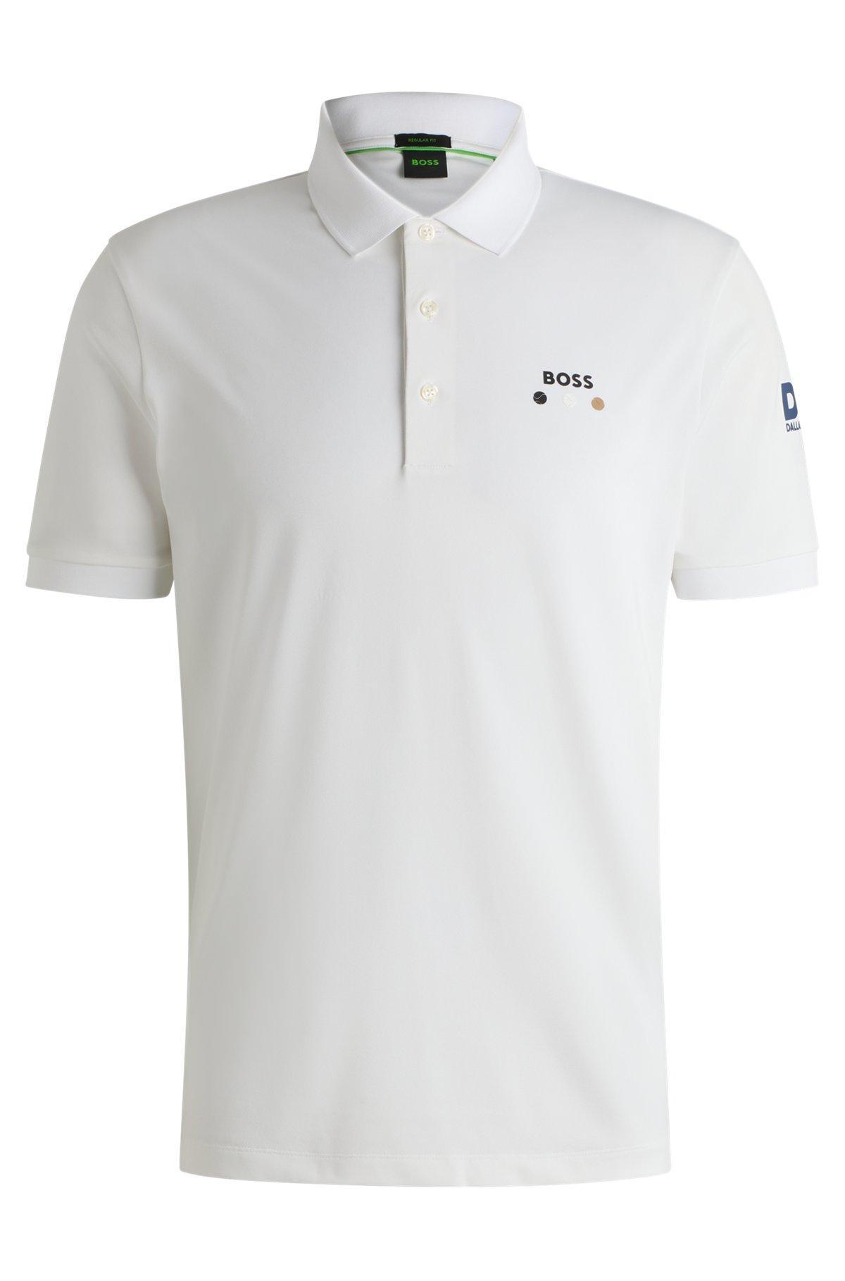 Paddy stretch-piqué polo shirt with logo detail Product Image