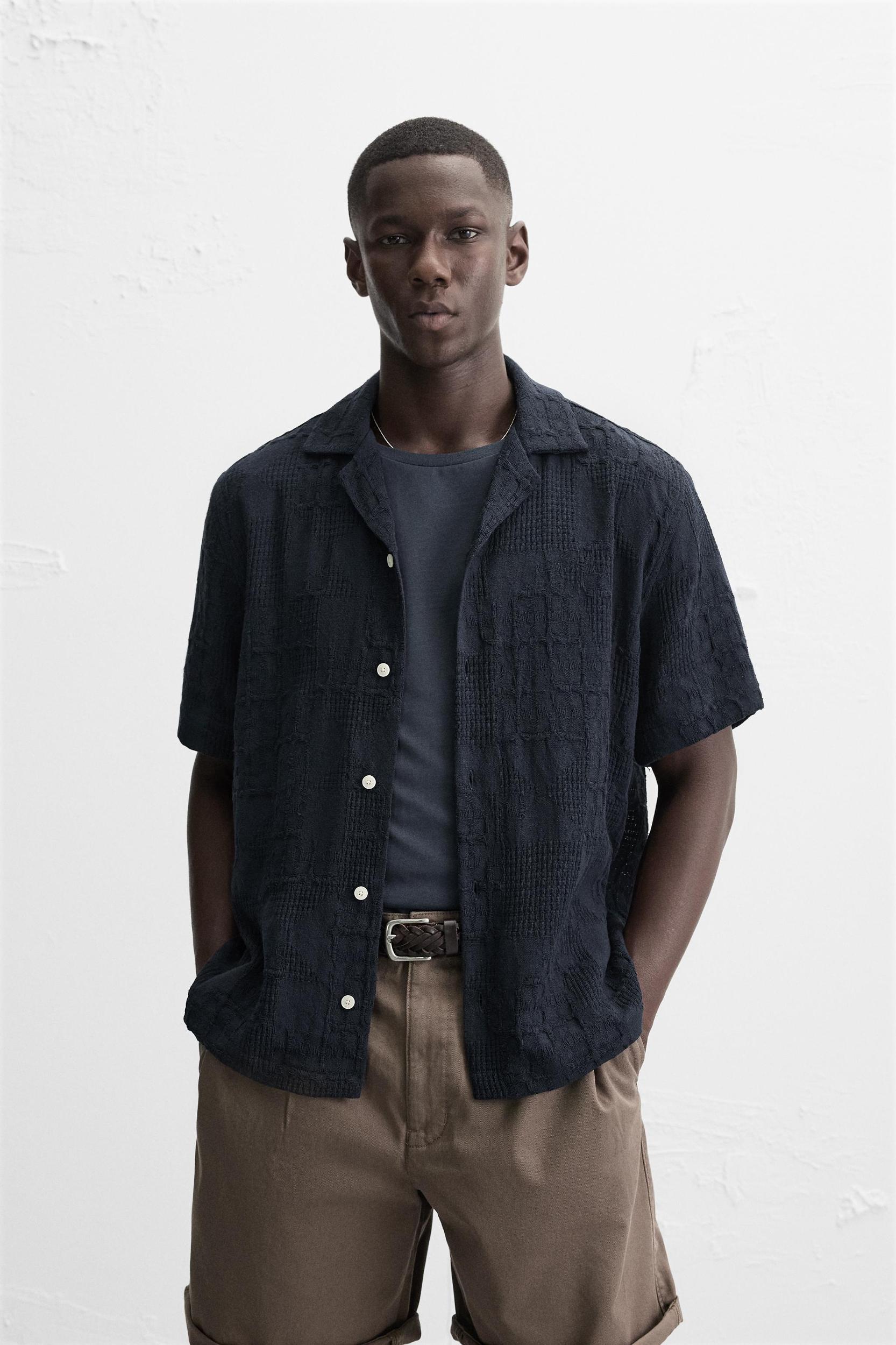 RELAXED FIT JACQUARD SHIRT Product Image