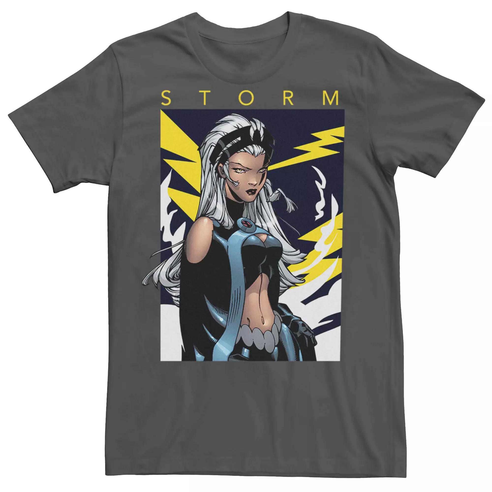 Men's Marvel Storm Lightning Bolt Tee, Size: XL, Grey Product Image