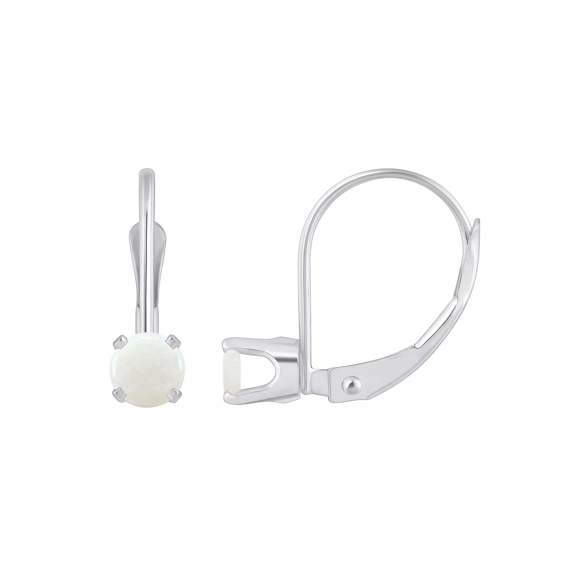 Celebration Gems 14k White Gold Gemstone Drop Earrings, Women's, Moonstone Product Image