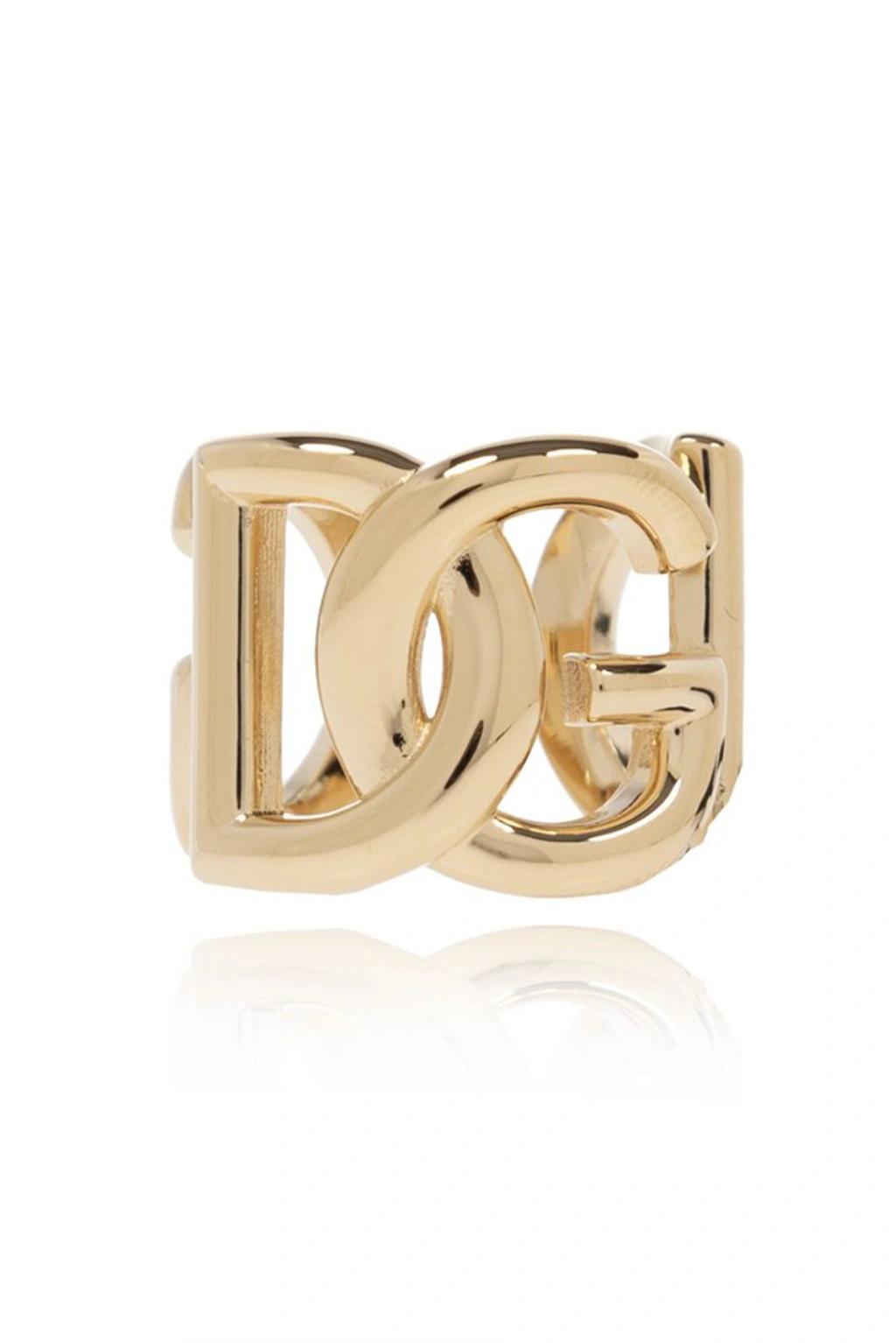 DOLCE & GABBANA Dg Logo-plaque Ring In Gold Product Image